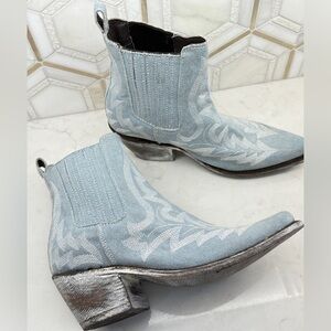 NWOB LIBERTY BLACK WOMEN’S SIMONE MADE IN DENIM WESTERN BOOTS 10.5 $250